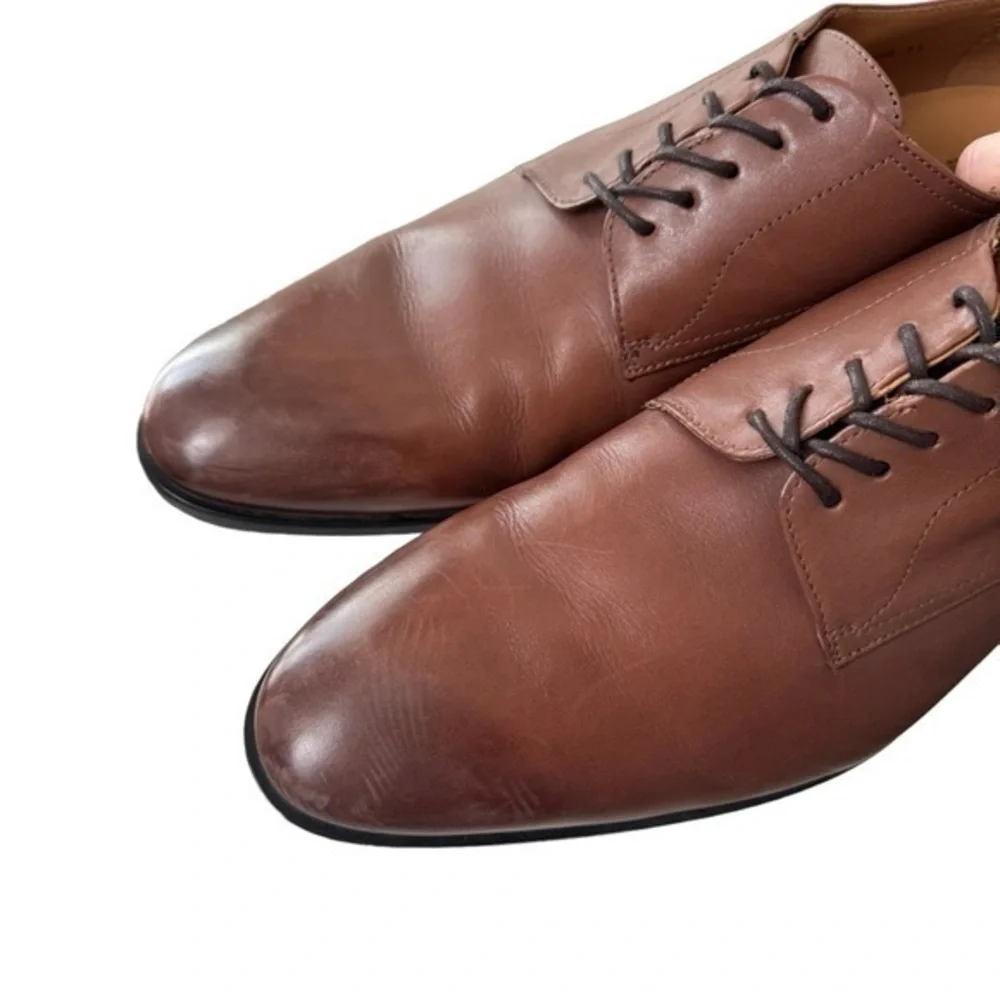 Hugo Boss Kensington Medium Brown Leather Derby Shoes Size 11‎